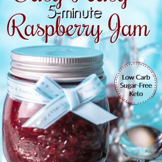 5 minute low carb sugar-free keto raspberry jam recipe 680x900