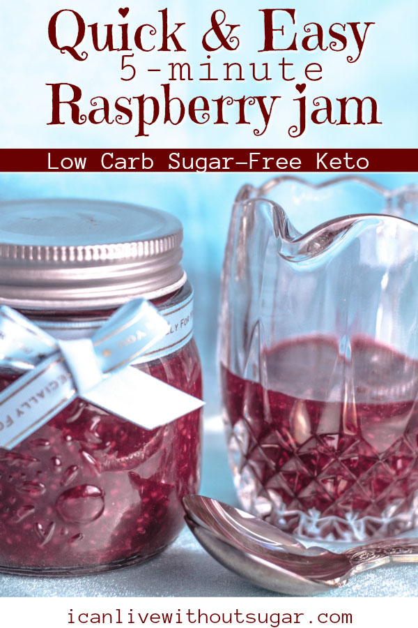 This quick and easy low carb, sugar-free raspberry jam recipe is so easy to make. Takes just 5 minutes and only a handful of ingredients. A truly healthy keto-friendly recipe that all the family will love. Enjoy!